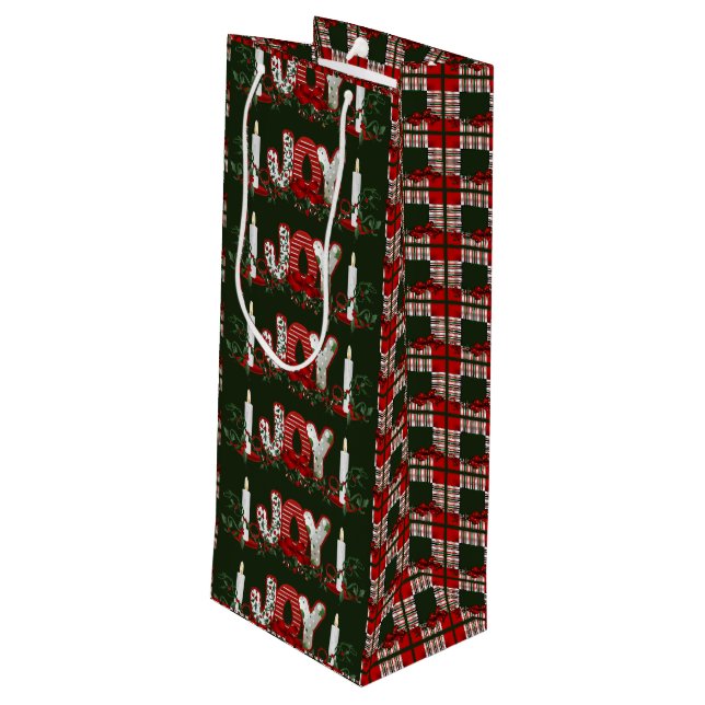 Sacola Para Vinho Alegria de Natal (Verso inclinado)