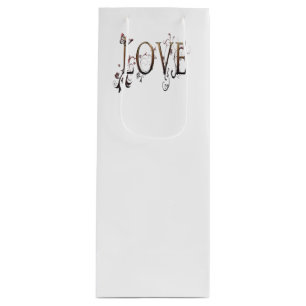 Sacola Para Vinho Amor Dourado