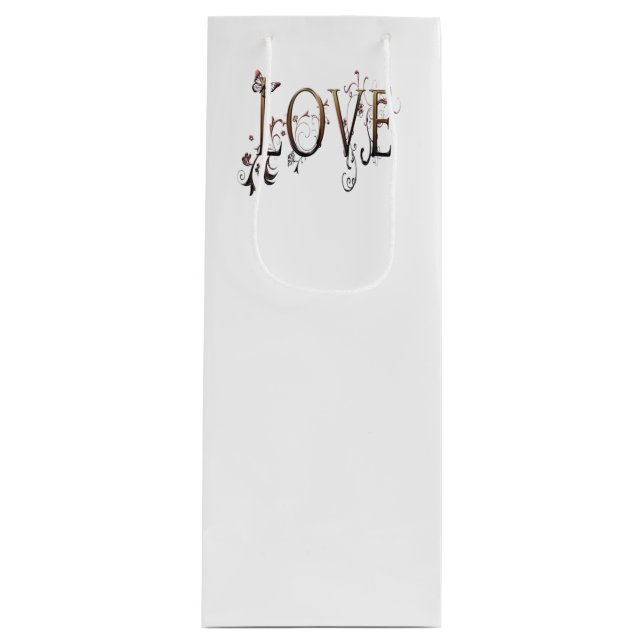 Sacola Para Vinho Amor Dourado (Frente)