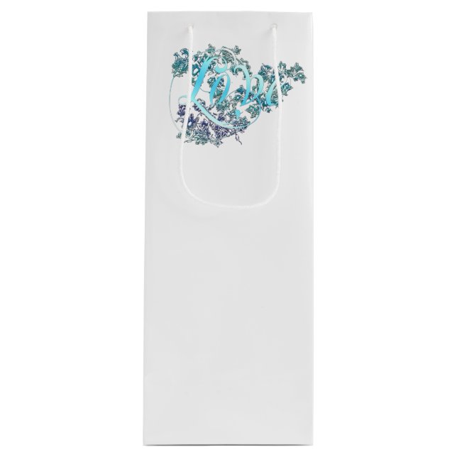 Sacola Para Vinho Amor nas flores (Frente)