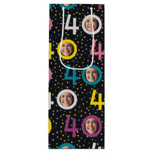 Sacola Para Vinho aniversário de 40 anos Personalizar a barra de pre