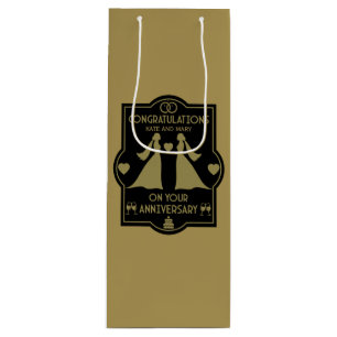 Sacola Para Vinho Aniversário de Casamento de gay Girls