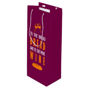 Sacola Para Vinho Ao pão, pão, e ao vinho, vinho