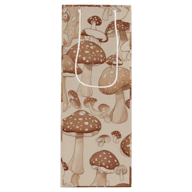 Sacola Para Vinho Apreciação da Natureza: Trabalho de arte de Mushro (Frente)