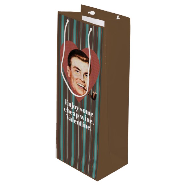 Sacola Para Vinho Aproveite um Namorados de vinho barato. (Frente inclinada)