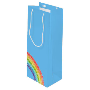 Sacola Para Vinho Arco-íris e céu azul