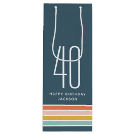 Sacola Para Vinho Arco-Íris Retroativo - Stripes Modernas - Dia 40