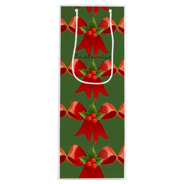 Sacola Para Vinho Arco Vermelho Holly Thunder_Cove Verde (Frente)