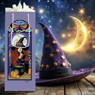 Sacola Para Vinho Art Nouveau Witch
