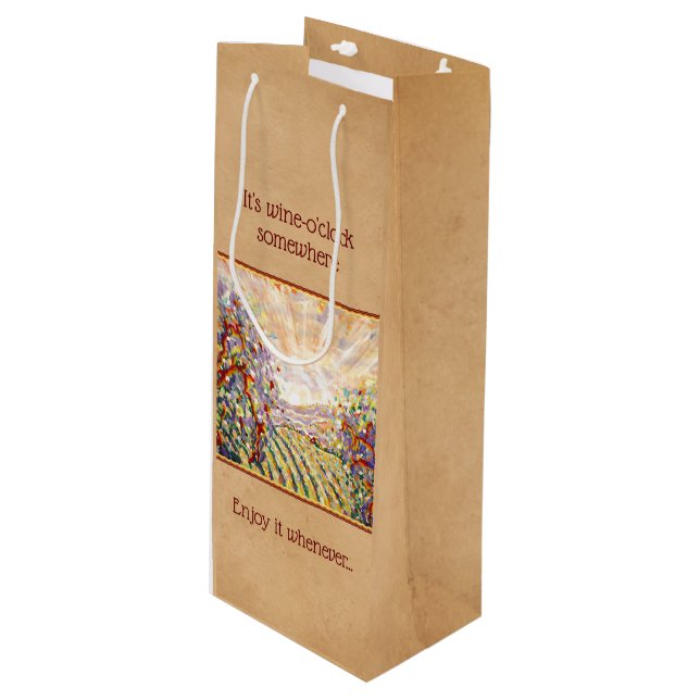 Sacola Para Vinho Art Wine Gift Bag (Frente inclinada)