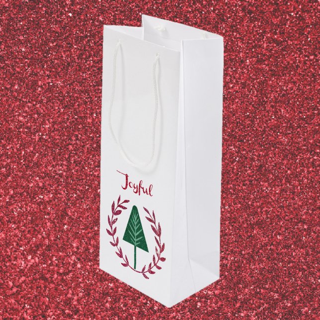 Sacola Para Vinho Árvore de Natal Festiva e Férrea (Criador carregado)