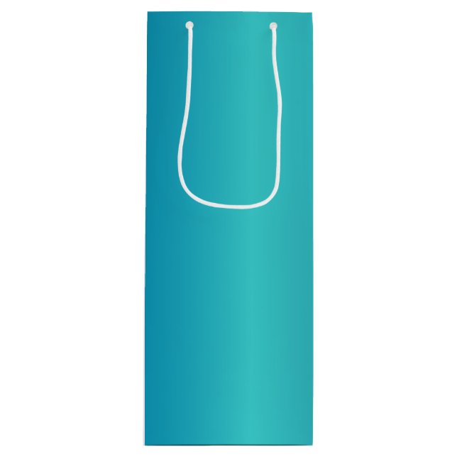 Sacola Para Vinho Azul metálico (Frente)