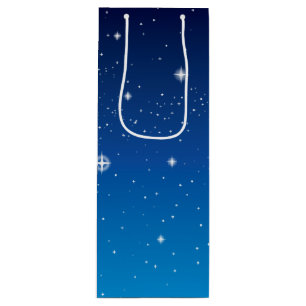 Sacola Para Vinho Azul profundo céu noturno estrelado