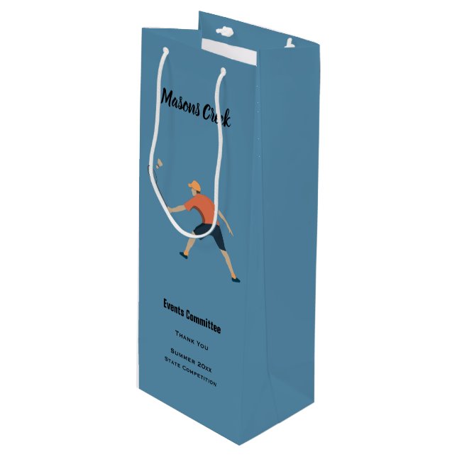 Sacola Para Vinho Badminton (Frente inclinada)