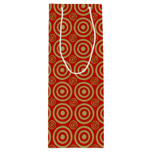 Sacola Para Vinho BAG-Dourado-Vermelho com GIFT GIFT