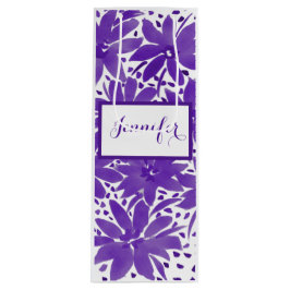 Sacola Para Vinho Bag Floral Personalizada de Vinho Púrpura