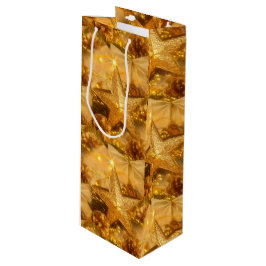Sacola Para Vinho Bag para presentes de vinho de Natal ouro