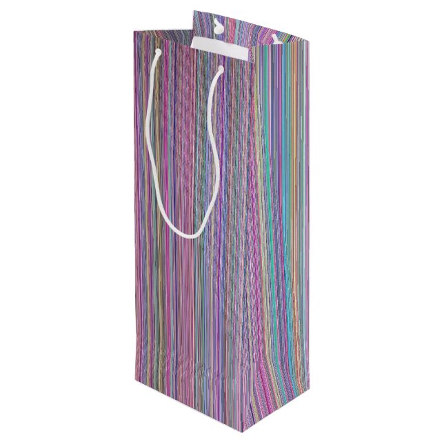 Sacola Para Vinho Banda arco-íris de TV de tela plana quebrada (Verso inclinado)