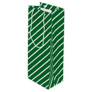Sacola Para Vinho Banda Branca Simples De Diagonal Chic Em Verde