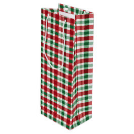 Sacola Para Vinho Bandas Vermelhas e Verdes