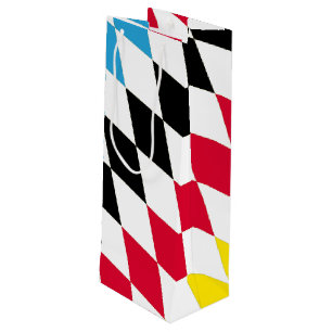 Sacola Para Vinho Bandeira da Baviera Preta Vermelha Amarela Azul Pa