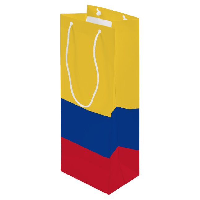 Sacola Para Vinho bandeira da Colômbia (Verso inclinado)