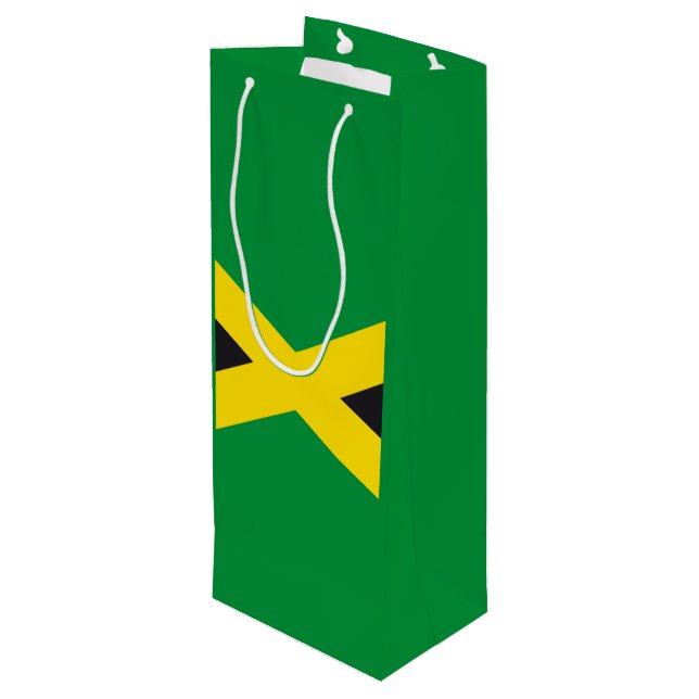 Sacola Para Vinho bandeira da Jamaica (Verso inclinado)