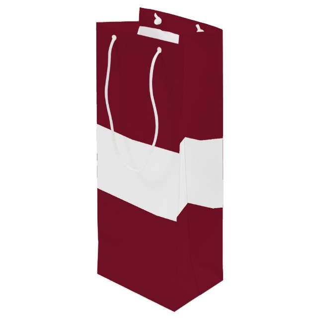 Sacola Para Vinho Bandeira da Letónia (Verso inclinado)