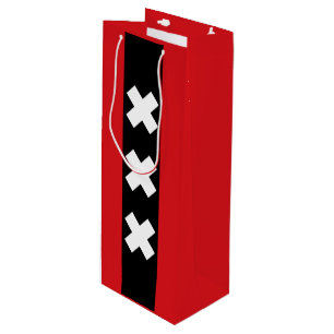Sacola Para Vinho Bandeira de Amsterdã, Holanda