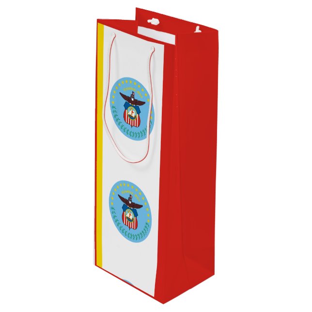 Sacola Para Vinho Bandeira de Columbus, Ohio Wine Gift Bag (Frente inclinada)