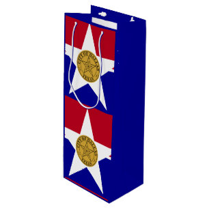 Sacola Para Vinho Bandeira de Dallas, Texas Wine Gift Bag