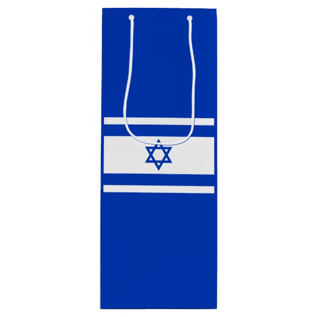 Sacola Para Vinho bandeira de Israel (Frente)