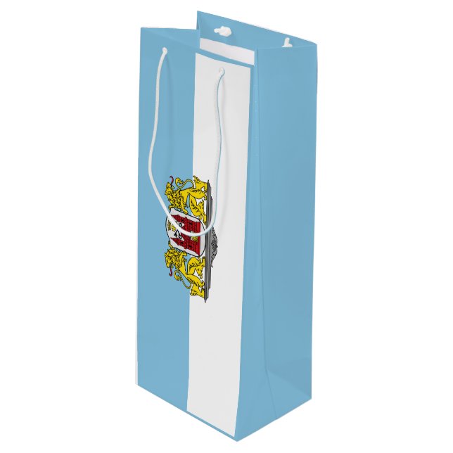Sacola Para Vinho Bandeira de Riga, Letónia Wine Gift Bag (Frente inclinada)