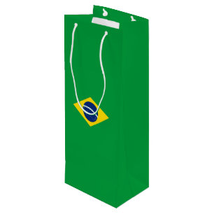 Sacola Para Vinho Bandeira do Brasil