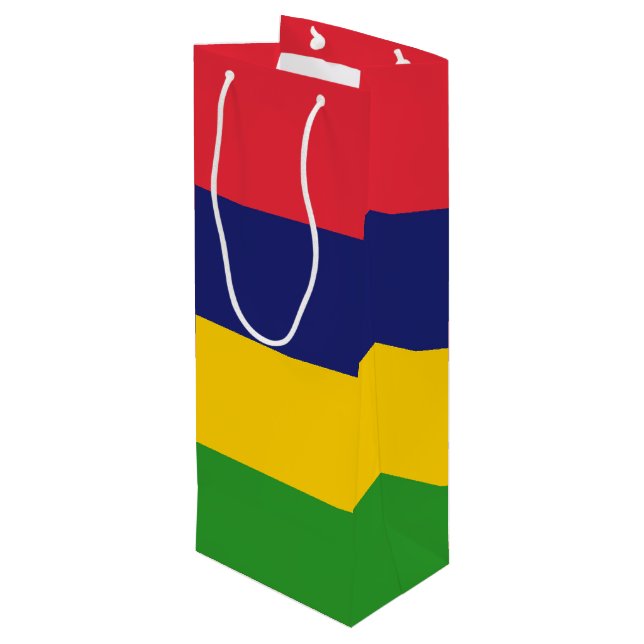 Sacola Para Vinho Bandeira Maurícia (Verso inclinado)