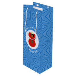 Sacola Para Vinho Bandeira Personalizada do Anjo do Hanukkah Marroqu