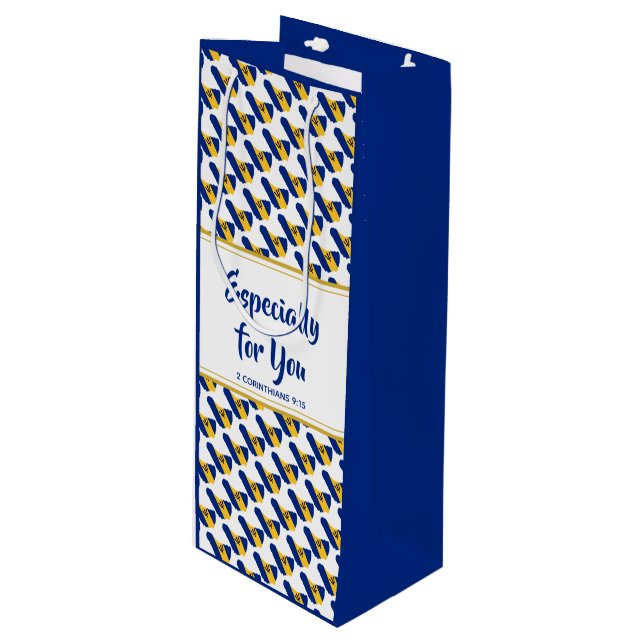 Sacola Para Vinho BARBADOS Christian ESPECIALMENTE PARA VOCÊ (Frente inclinada)