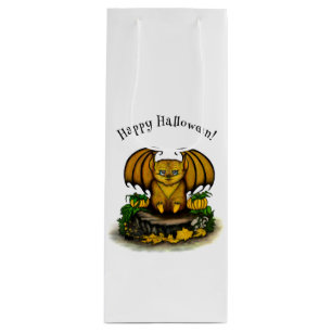 Sacola Para Vinho Bat Bonito do Halloween