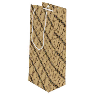 Sacola Para Vinho Batik Parang, Padrão Indonésio, Javanês, Étnico