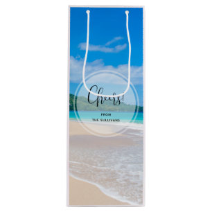 Sacola Para Vinho Belo Destino Tropical Scenic Beach Cheers