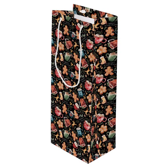 Sacola Para Vinho Biscoitos de chocolate quente (Frente inclinada)