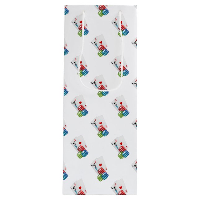 Sacola Para Vinho Blackjack com Chips Poker (Frente)