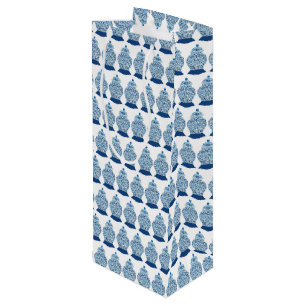 Sacola Para Vinho Blue Chinoiserie Ginger Jar Jars