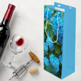 Sacola Para Vinho Blue Hydrangea Blooms Floral