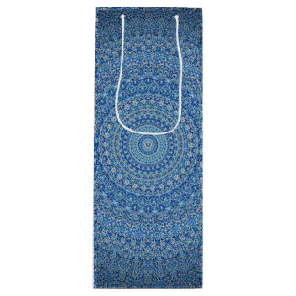 Sacola Para Vinho Blue Mandala