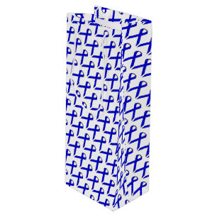 Sacola Para Vinho Blue Standard Ribbon por Kenneth Yoncich