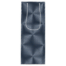 Sacola Para Vinho Bolinhas na placa metálica 01x4 DBlue BG