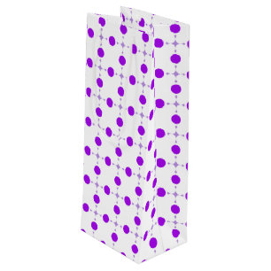 Sacola Para Vinho Bolinhas Roxas, Padrão de Bolinhas, Pontos, Pontos