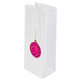 Sacola Para Vinho Bolinho de Natal Rosa Escuro - Bolha