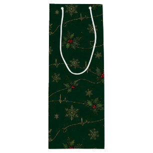 Sacola Para Vinho Bolsa de Natal de Cardiologia EKG ECG Eletrocardio